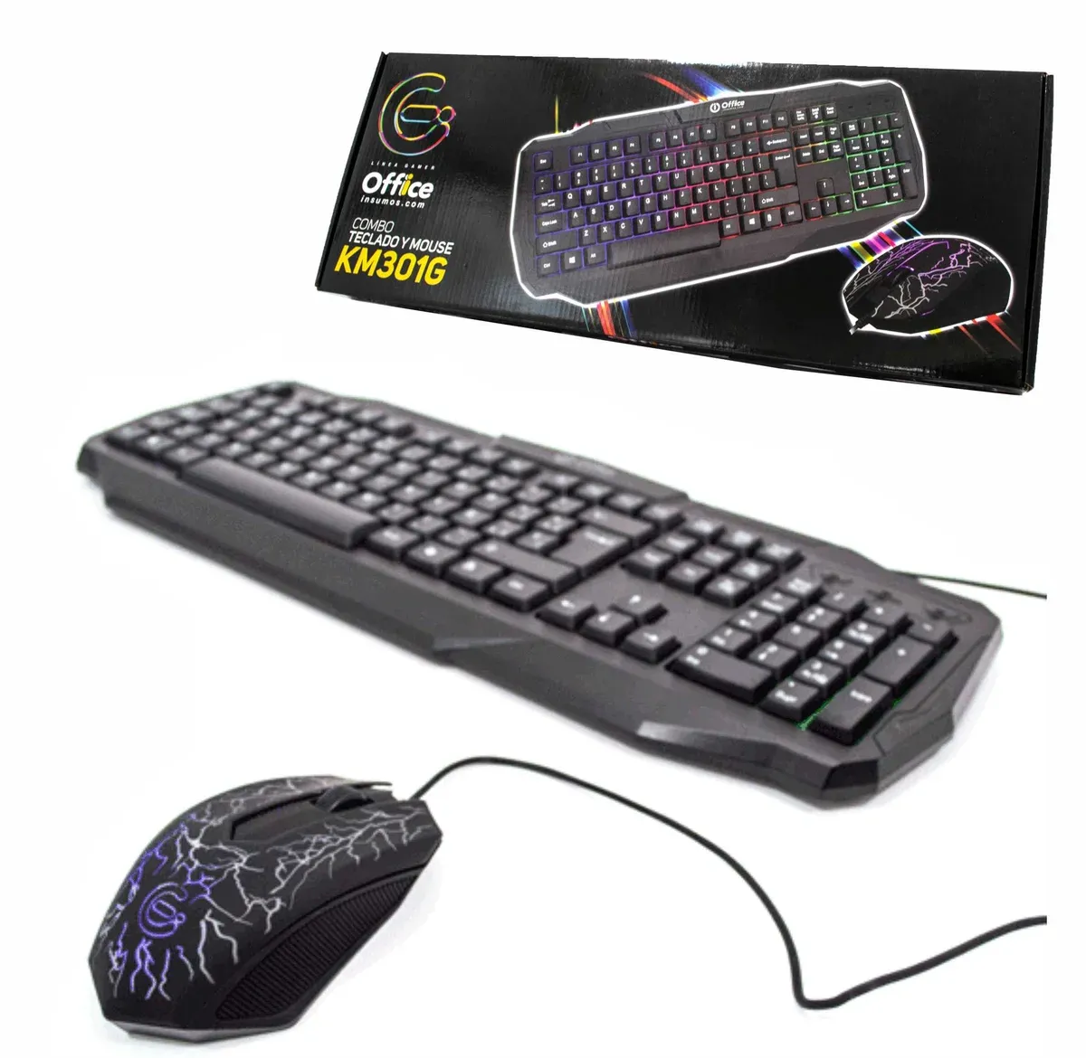 KIT TECLADO Y MOUSE GAMER OFFICE KM301G