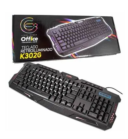 TECLADO USB GAMER OFFICE K302G