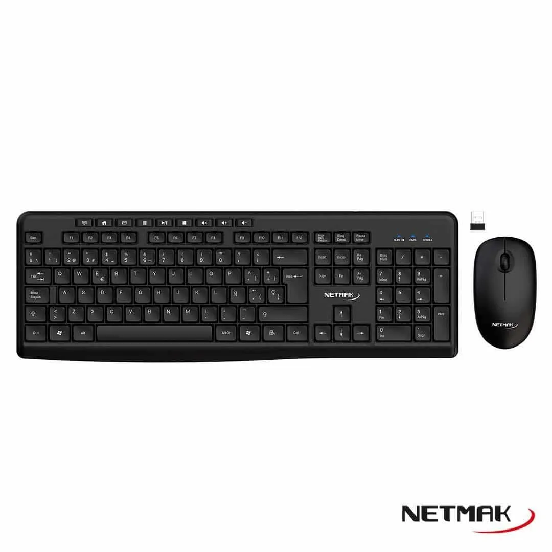 KIT TECLADO Y MOUSE INALAMBRICO 2.4 NETMAX NM-KB760